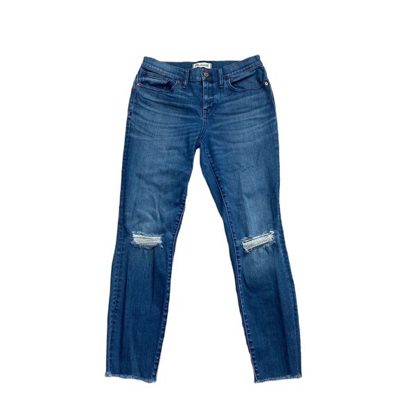 Madewell Skinny Skinny Jeans Distressed Dark Wash Women's 29 - Picture 1 of 8